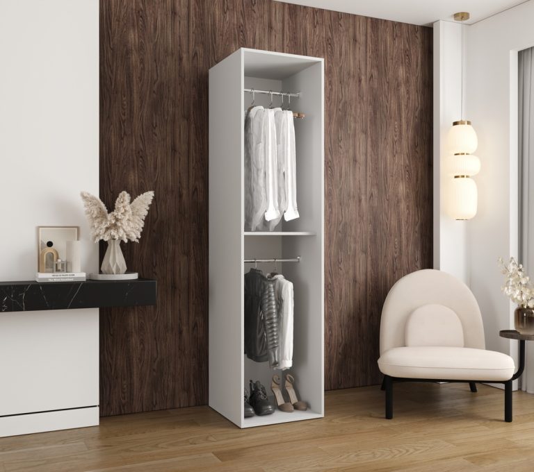 Szafa Modułowa Eden 50 cm Biała – PUSH CLICK i Cichy Domyk