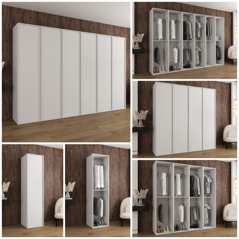 Szafa Modułowa Eden 50 cm Biała – PUSH CLICK i Cichy Domyk