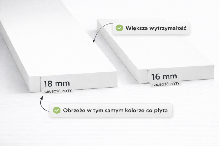 Półki do Szafy Modułowej Eden 50 cm – 2 sztuki Biały 18 mm