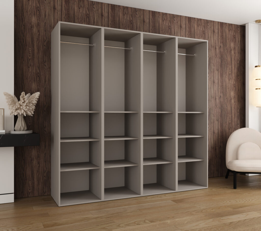 Szafa Modułowa Eden 200 cm Kaszmir – PUSH CLICK i Cichy Domyk