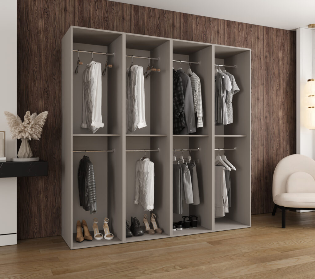 Szafa Modułowa Eden 200 cm Kaszmir – PUSH CLICK i Cichy Domyk