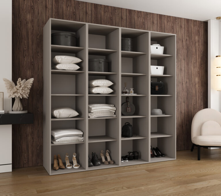 Szafa Modułowa Eden 200 cm Kaszmir – PUSH CLICK i Cichy Domyk