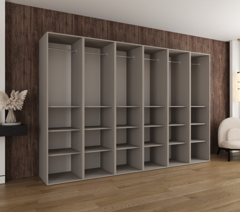 Szafa Modułowa Eden 300 cm Kaszmir – PUSH CLICK i Cichy Domyk