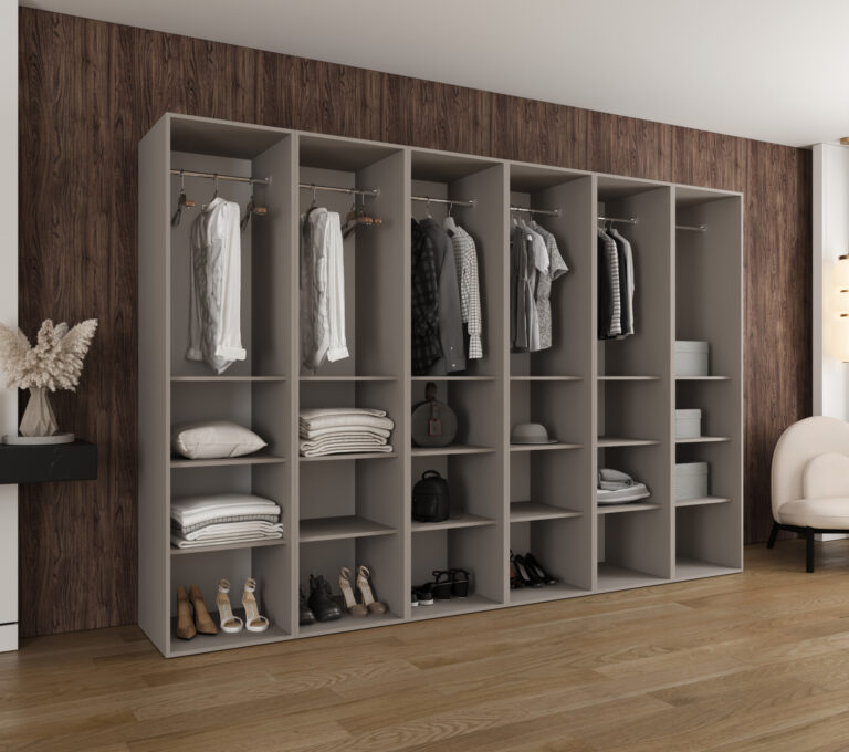 Szafa Modułowa Eden 300 cm Kaszmir – PUSH CLICK i Cichy Domyk