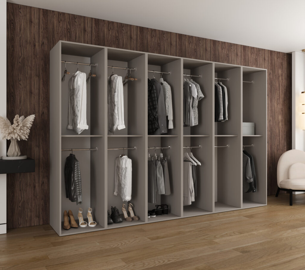 Szafa Modułowa Eden 300 cm Kaszmir – PUSH CLICK i Cichy Domyk