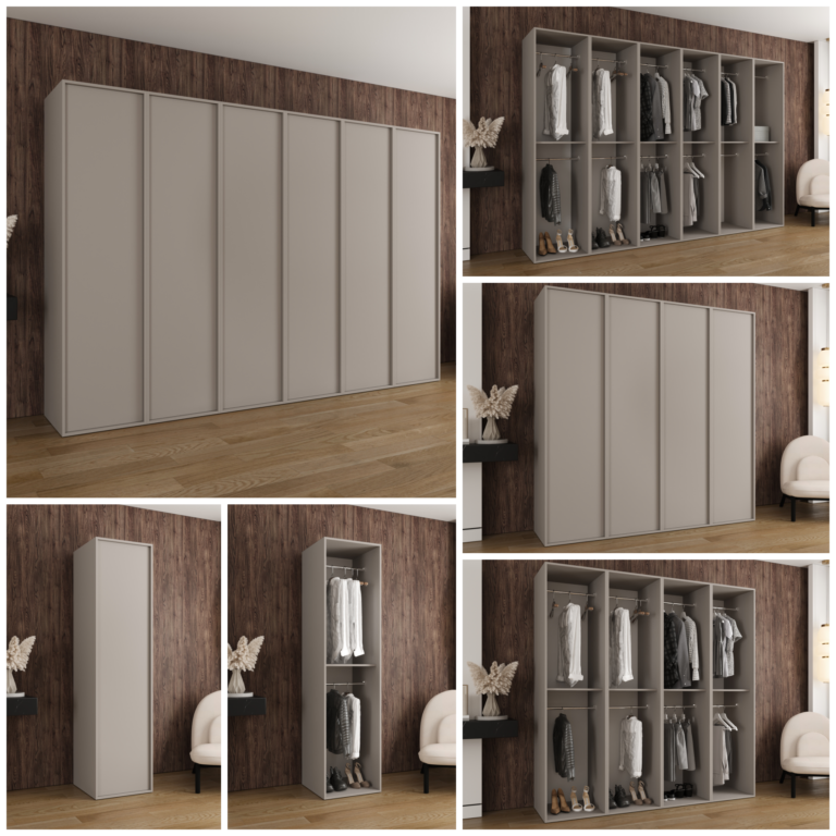 Szafa Modułowa Eden 50 cm Kaszmir – PUSH CLICK i Cichy Domyk